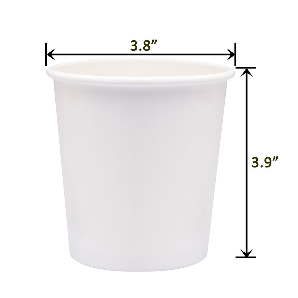 Belinlen Paper Ice Cream Cups With Paper Lids, Paper Hot/Cold Soup Cups With Lids (White) (25, 16 Oz)